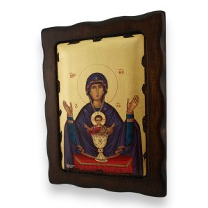 virgin mary inexhaustible cup icon handmade orthodox