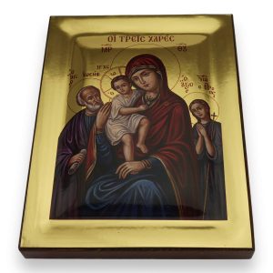 virgin mary the three joys icon gold mirror orthodox