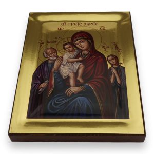 virgin mary the three joys icon gold mirror orthodox