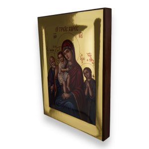 virgin mary the three joys icon gold mirror orthodox