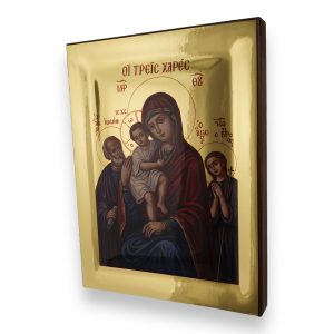 virgin mary the three joys icon gold mirror orthodox