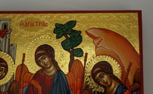 holy trinity rublev icon hand painted greek orthodox