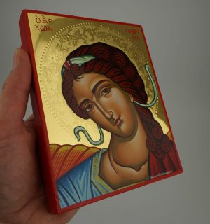 archangel gabriel icon hand painted greek orthodox