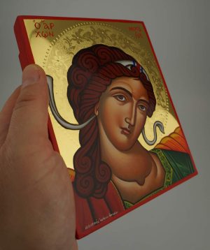 archangel michael icon hand painted greek orthodox