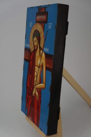 christ the bridegroom icon with cross hand painted greek