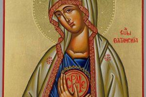 our lady of fatima icon hand painted byzantine