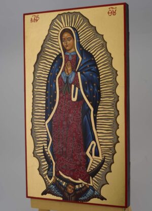 our lady of guadalupe icon hand painted