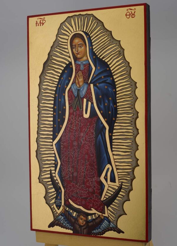 our lady of guadalupe icon hand painted