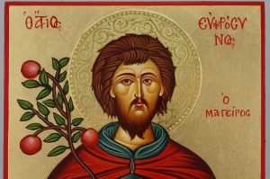 saint euphrosynos the cook icon hand painted greek orthodox