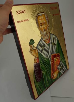 saint patrick icon hand painted greek byzantine
