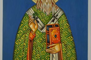 st patrick of ireland icon hand painted greek orthodox
