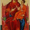 theotokos enthroned icon hand painted greek orthodox