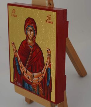 theotokos holy belt icon hand painted orthodox