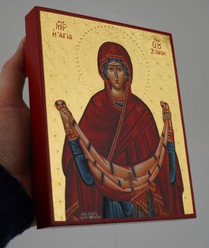 theotokos holy belt icon hand painted orthodox
