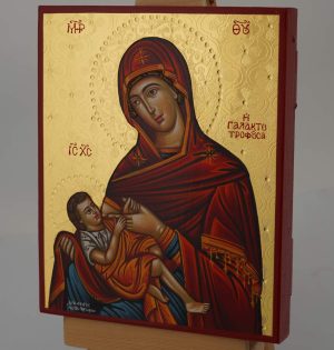 theotokos milk giver icon hand painted orthodox