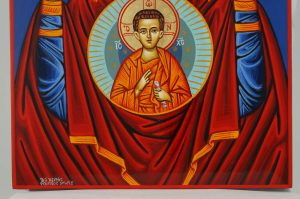 theotokos of the sign icon znamenie hand painted greek orthodox