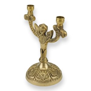 angel design brass candle holder