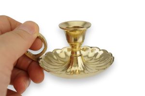 brass chamberstick candle holder
