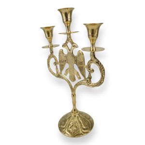 large byzantine brass candle holder for candles