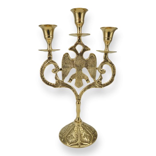 large byzantine brass candle holder for candles