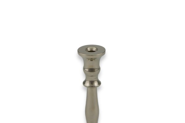 single brass candlestick holder nickel plated