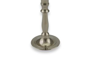 single brass candlestick holder nickel plated