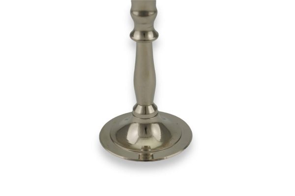single brass candlestick holder nickel plated