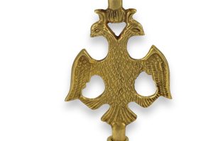 solid byzantine brass candle holder