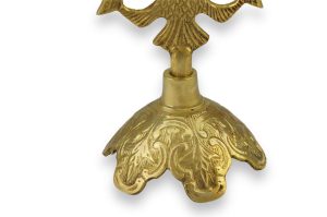 solid byzantine brass candle holder