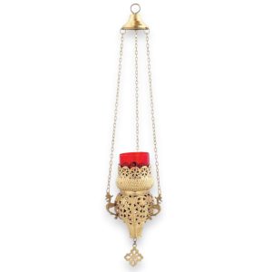 brass hanging vigil lamp