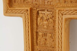 carved beeswax cross