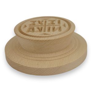 carved wood holy bread prosphora seal