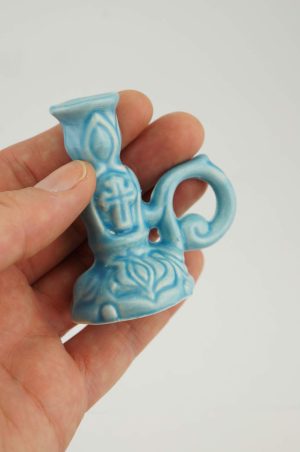 ceramic candle holder with handle