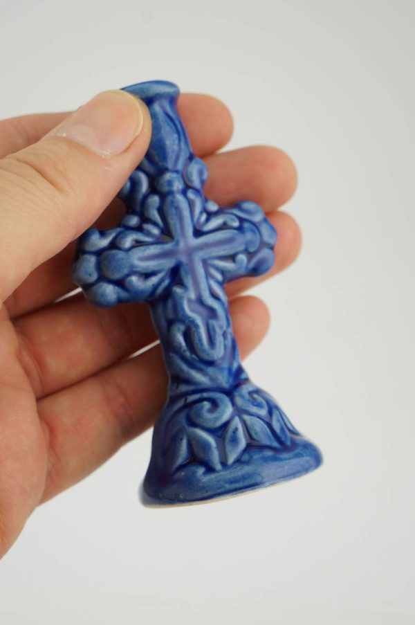 cross shape ceramic candlestick