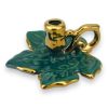 leaf shape ceramic candle holder candlestick