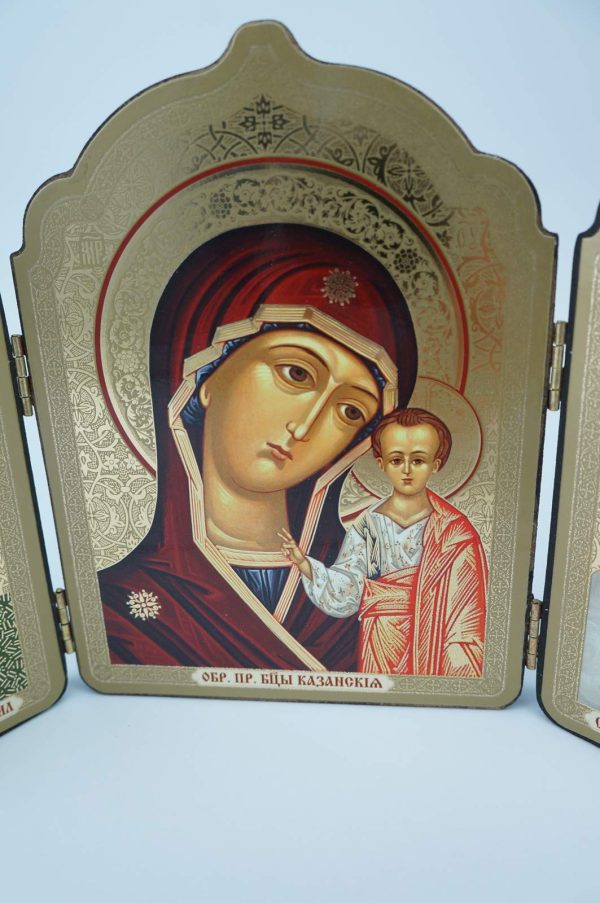 orthodox triptych icon theotokos