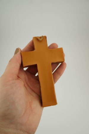 small beeswax orthodox cross