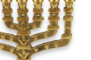 small brass menorah