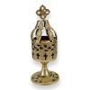 standing brass vigil lamp with grapevine decoration