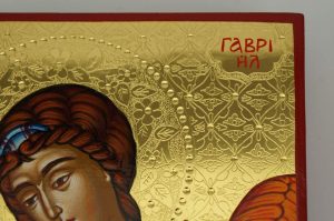 archangel gabriel icon hand painted greek orthodox