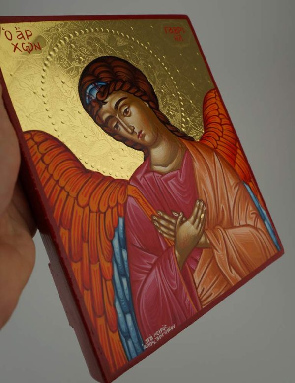 archangel gabriel icon hand painted greek orthodox