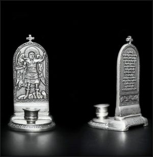 archangel michael candlestick orthodox candles K .X