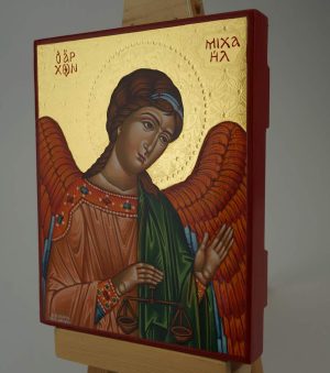 archangel michael icon hand painted greek orthodox