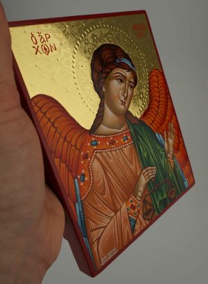 archangel michael icon hand painted greek orthodox