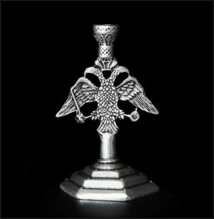 byzantine eagle candlestick orthodox K X.