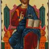 christ enthroned icon hand painted greek orthodox