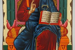 christ enthroned icon hand painted greek orthodox