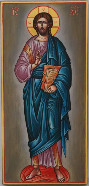 christ pantocrator icon (full body) hand painted orthodox