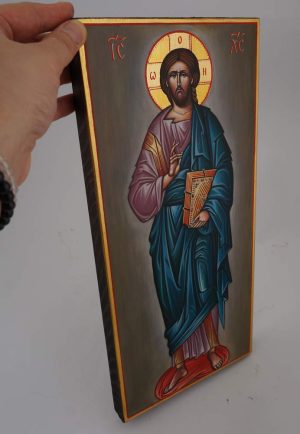 christ pantocrator icon (full body) hand painted orthodox