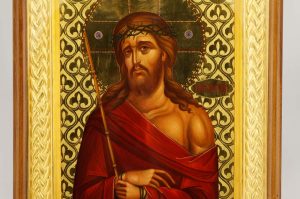 christ the bridegroom icon gold leaf background orthodox semi precious stones